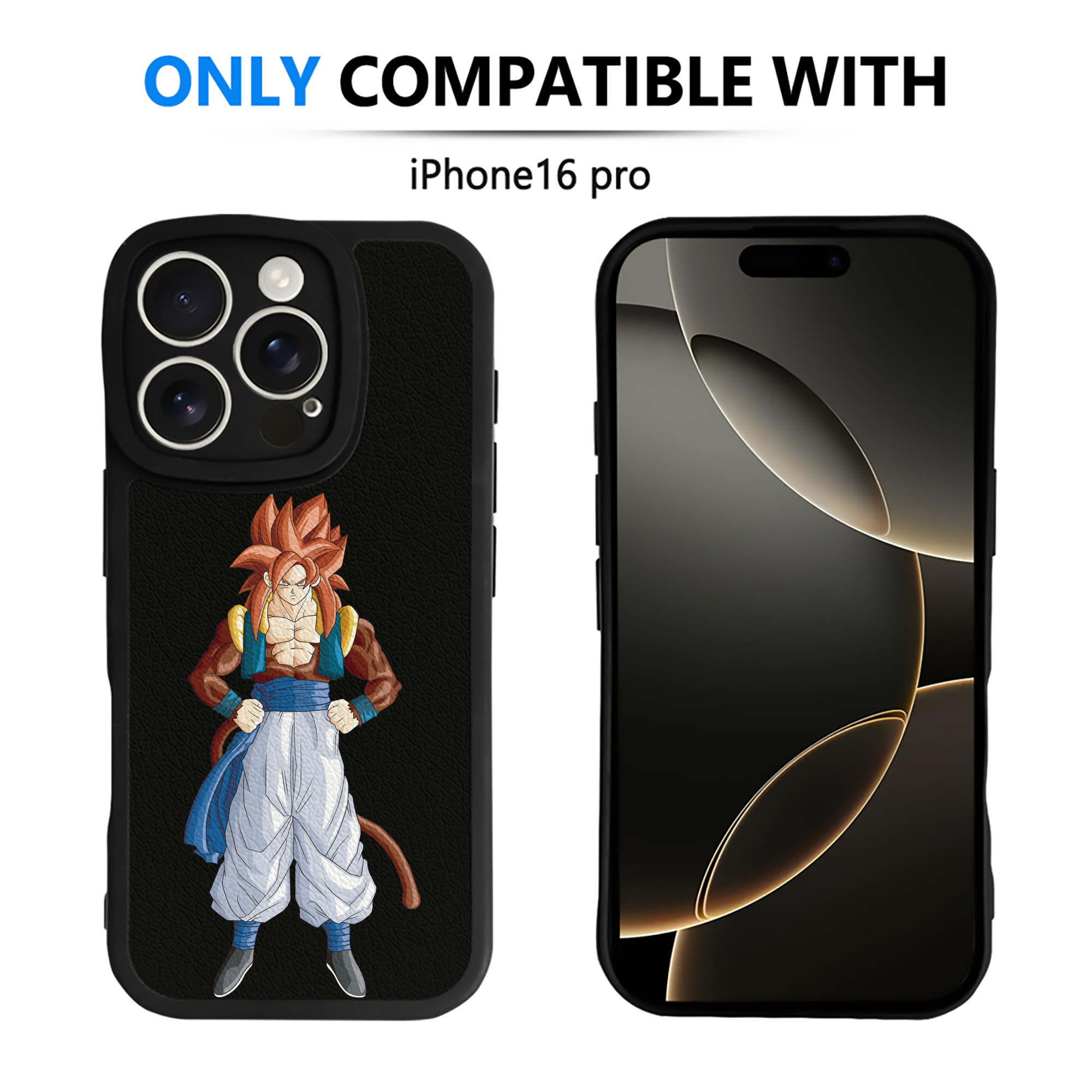 （画像用） ドラゴンボール 孫悟空（そん ごくう）Son Goku カカロット DRAGON BALL Kakarotto 【iPhone 16シリーズ対応】シリコンスマホケース（レザー調） 材質：シリコン